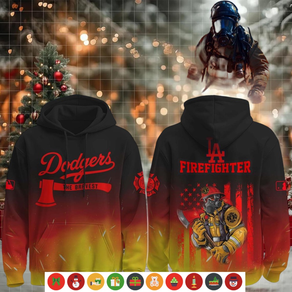 Los Angeles Dodgers x Firefighter The Bravest Flame Hoodie Shirt