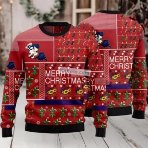 Louisiana Ugly Christmas Sweater Merry Christmas Red Ugliest