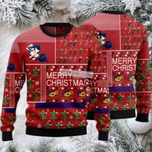 Louisiana Ugly Christmas Sweater Merry Christmas Red Ugliest