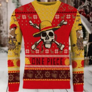 Luffy's Festive Voyage Ugly Christmas Sweater