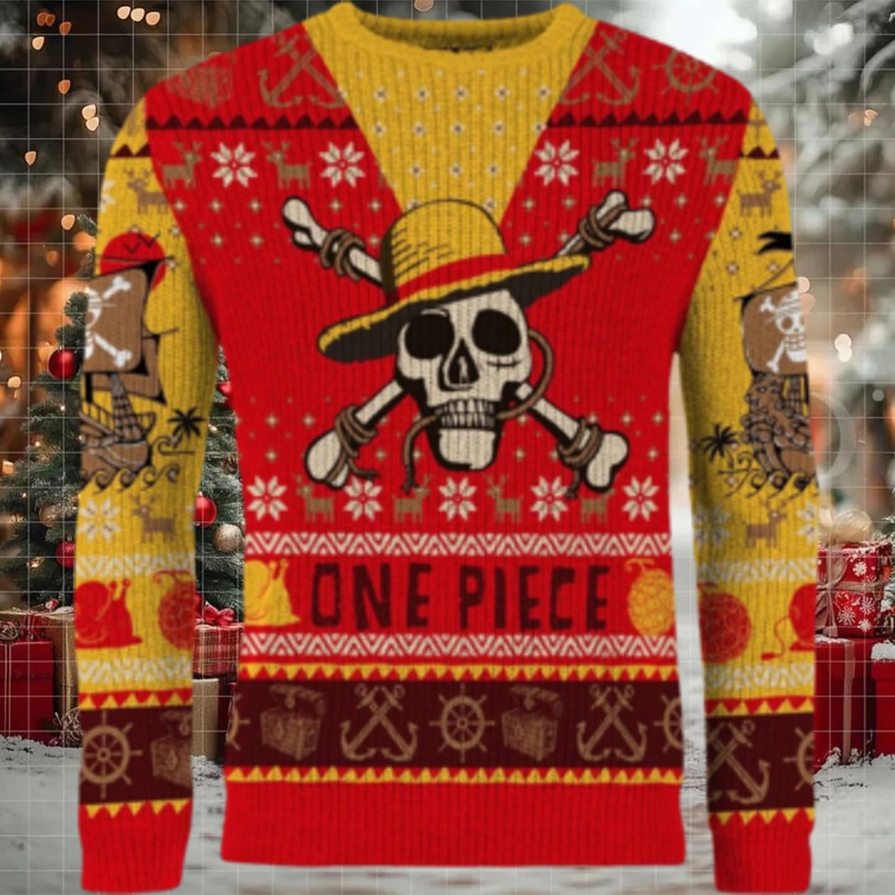 Luffy’s Festive Voyage Ugly Christmas Sweater Luffy’s Festive Voyage Ugly Christmas Sweater