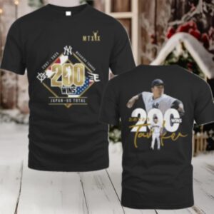 MLB New York Yankees Masahiro Tanaka 200 Wins Celebration 2025 T Shirt