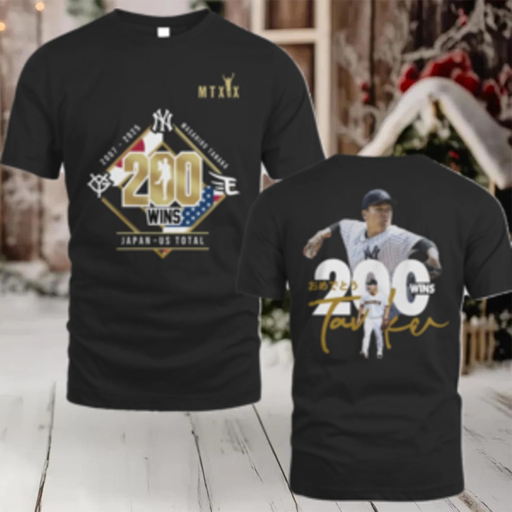 MLB New York Yankees Masahiro Tanaka 200 Wins Celebration 2025 T Shirt
