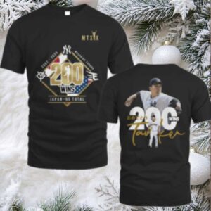 MLB New York Yankees Masahiro Tanaka 200 Wins Celebration 2025 T Shirt