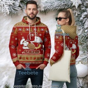 San Francisco 49Ers Snoopy Woodstock Football Ugly Christmas 3D Hoodie