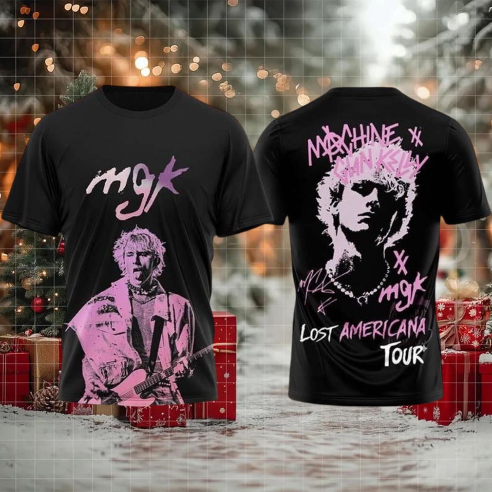 Machine Gun Kelly Lost Americana Tour 2025 New two Sided Shirt Shirt Machine Gun Kelly Lost Americana Tour 2025 New two Sided Shirt Shirt
