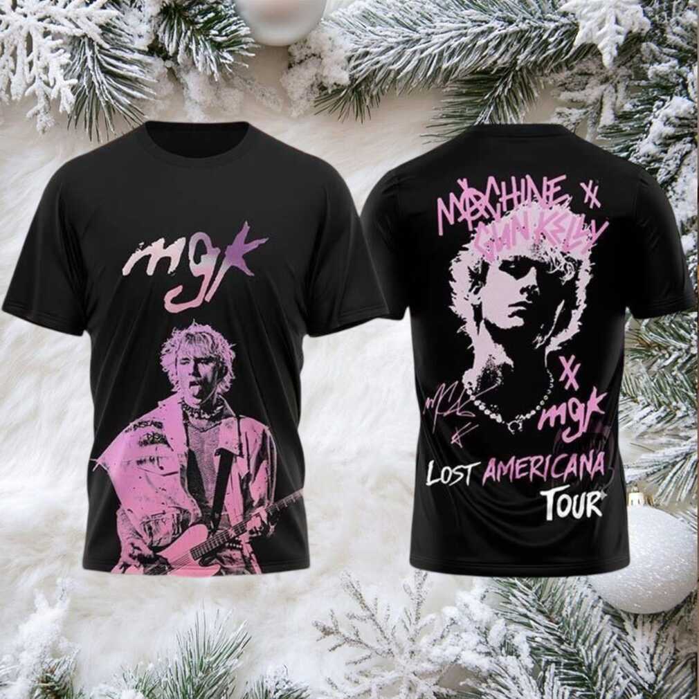 Machine Gun Kelly Lost Americana Tour 2025 New two Sided Shirt Shirt Machine Gun Kelly Lost Americana Tour 2025 New two Sided Shirt Shirt