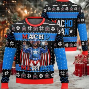 Macho ‘Merica Macho Man Ugly Christmas Sweater