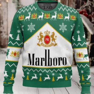 Marlboro Green Menthol Ugly Christmas Sweater