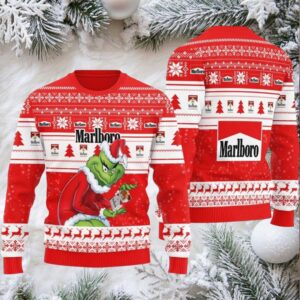 Marlboro Santa Grinch Ugly Sweater