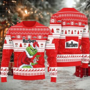Marlboro Santa Grinch Ugly Sweater