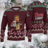 Beige & Burgundy Candy Cane Pattern “Busch Light Grinch Hand” Ugly Christmas Sweater Beige & Burgundy Candy Cane Pattern “Busch Light Grinch Hand” Ugly Christmas Sweater