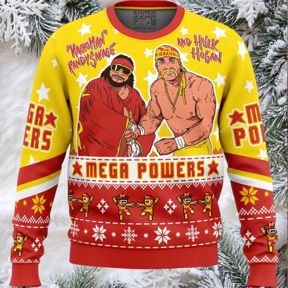 Mega Powers Macho Man and Hulk Hogan Ugly Christmas Sweater