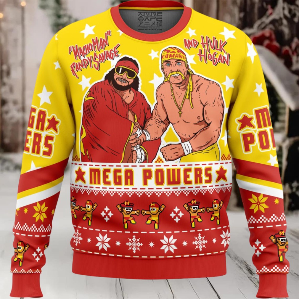 Mega Powers Macho Man and Hulk Hogan Ugly Christmas Sweater