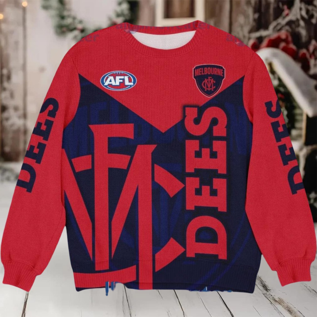 Melbourne Demons AFL Ugly Christmas Sweater Melbourne Demons AFL Ugly Christmas Sweater