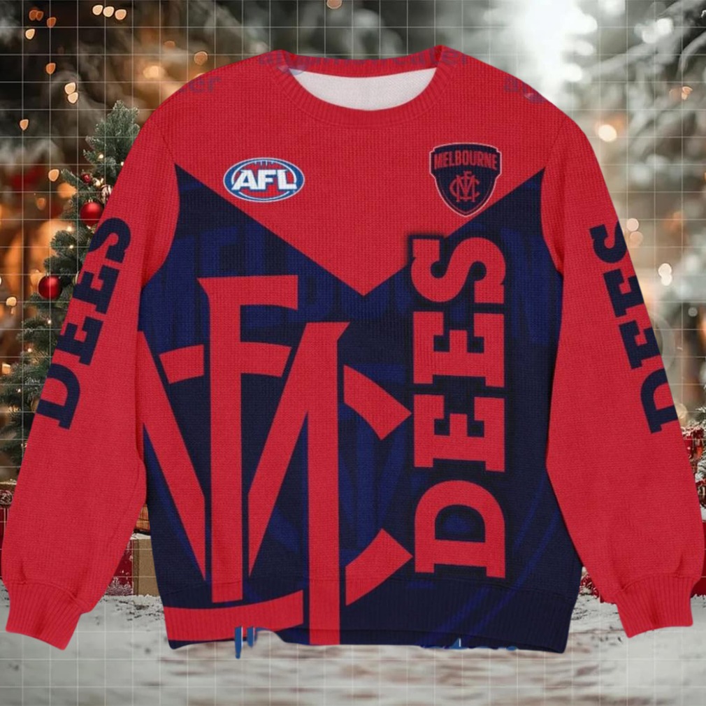 Melbourne Demons AFL Ugly Christmas Sweater Melbourne Demons AFL Ugly Christmas Sweater