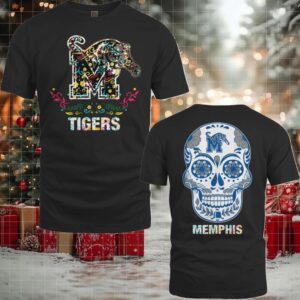 Memphis Tigers College Football Dia De Los Muertos T Shirt