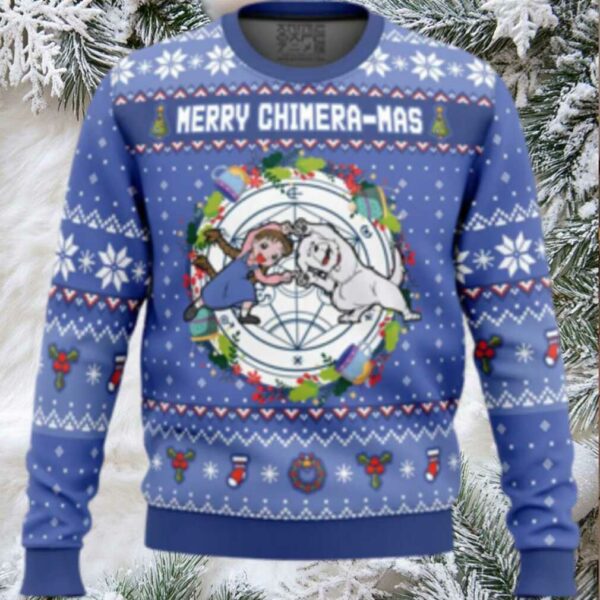 Merry Chimera mas Fullmetal Alchemist Christmas Sweater