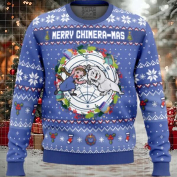 Merry Chimera mas Fullmetal Alchemist Christmas Sweater