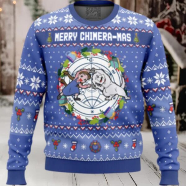Merry Chimera mas Fullmetal Alchemist Christmas Sweater
