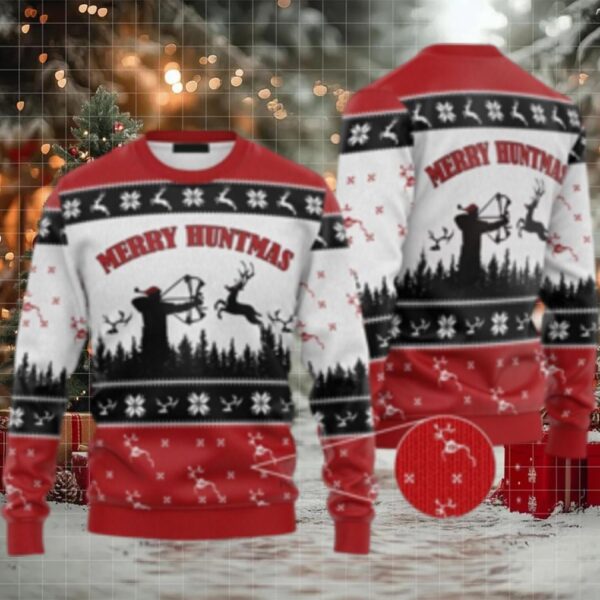 Merry Huntmas Hunting Ugly Christmas Sweater