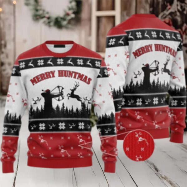 Merry Huntmas Hunting Ugly Christmas Sweater