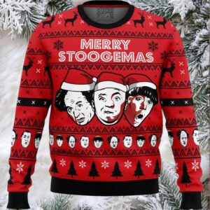 Merry Stoogemas 3 Stooges Ugly Christmas Sweater