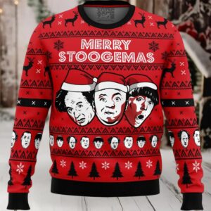 Merry Stoogemas 3 Stooges Ugly Christmas Sweater