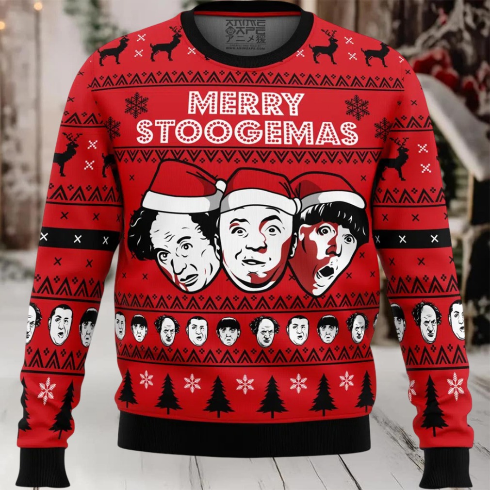 Merry Stoogemas 3 Stooges Ugly Christmas Sweater