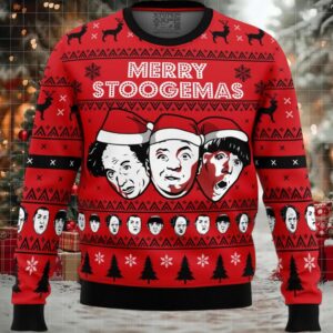 Merry Stoogemas 3 Stooges Ugly Christmas Sweater