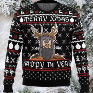 Merry Xmas Happy Ni Year Monty Python Ugly Christmas Sweater