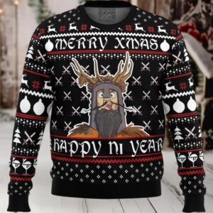 Merry Xmas Happy Ni Year Monty Python Ugly Christmas Sweater