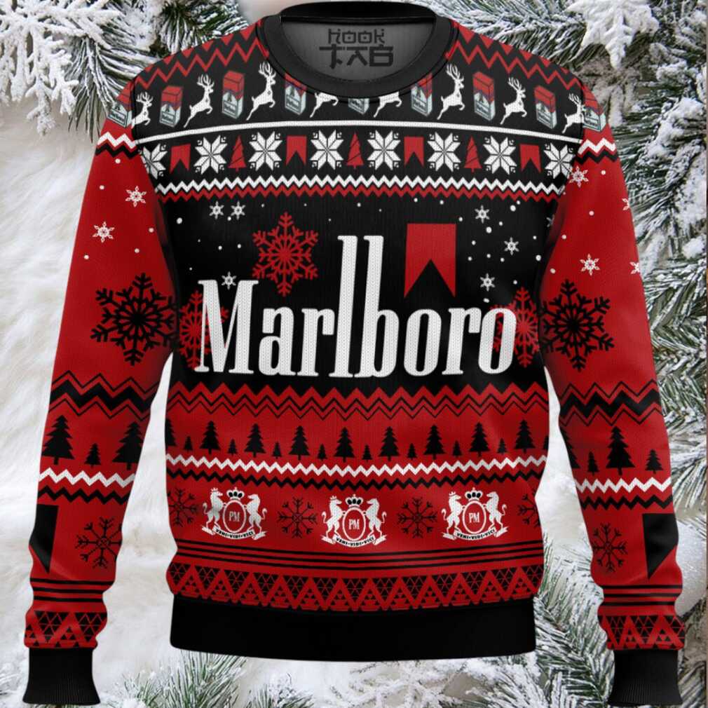 Merry Xmas Marlboro Cigarette Ugly Christmas Sweater