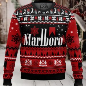 Merry Xmas Marlboro Cigarette Ugly Christmas Sweater