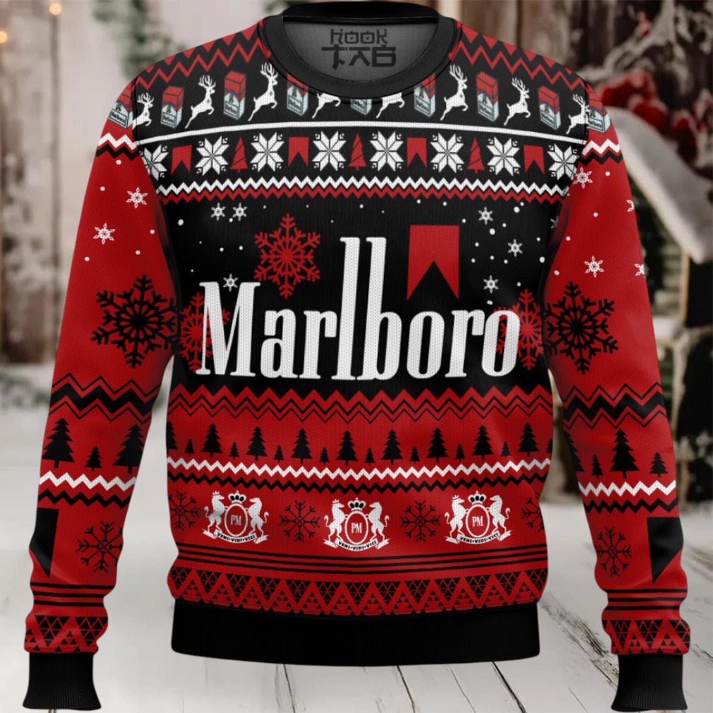 Merry Xmas Marlboro Cigarette Ugly Christmas Sweater