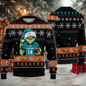 Miami Dolphins Custom Christmas Ugly Sweater