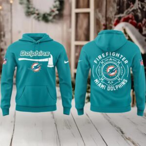 Miami Dolphins Firefighter 2025 Day Of Appreciation Fire Dept Hoodie T Shirt