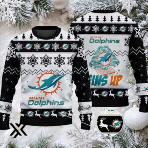 Miami Dolphins Ugly Christmas Sweater 2025 X7LG2QMIH