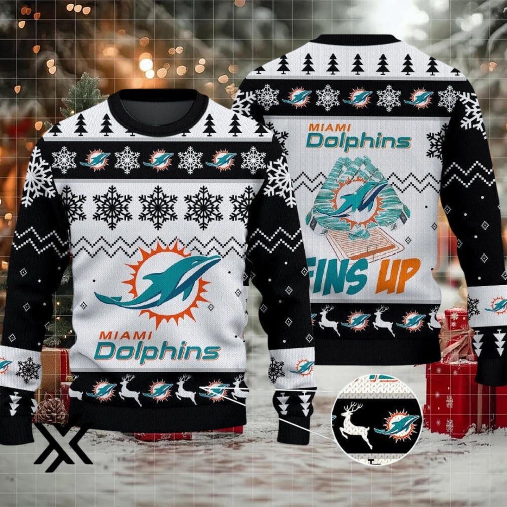 Miami Dolphins Ugly Christmas Sweater 2025 X7LG2QMIH