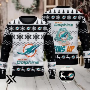Miami Dolphins Ugly Christmas Sweater 2025 X7LG2QMIH