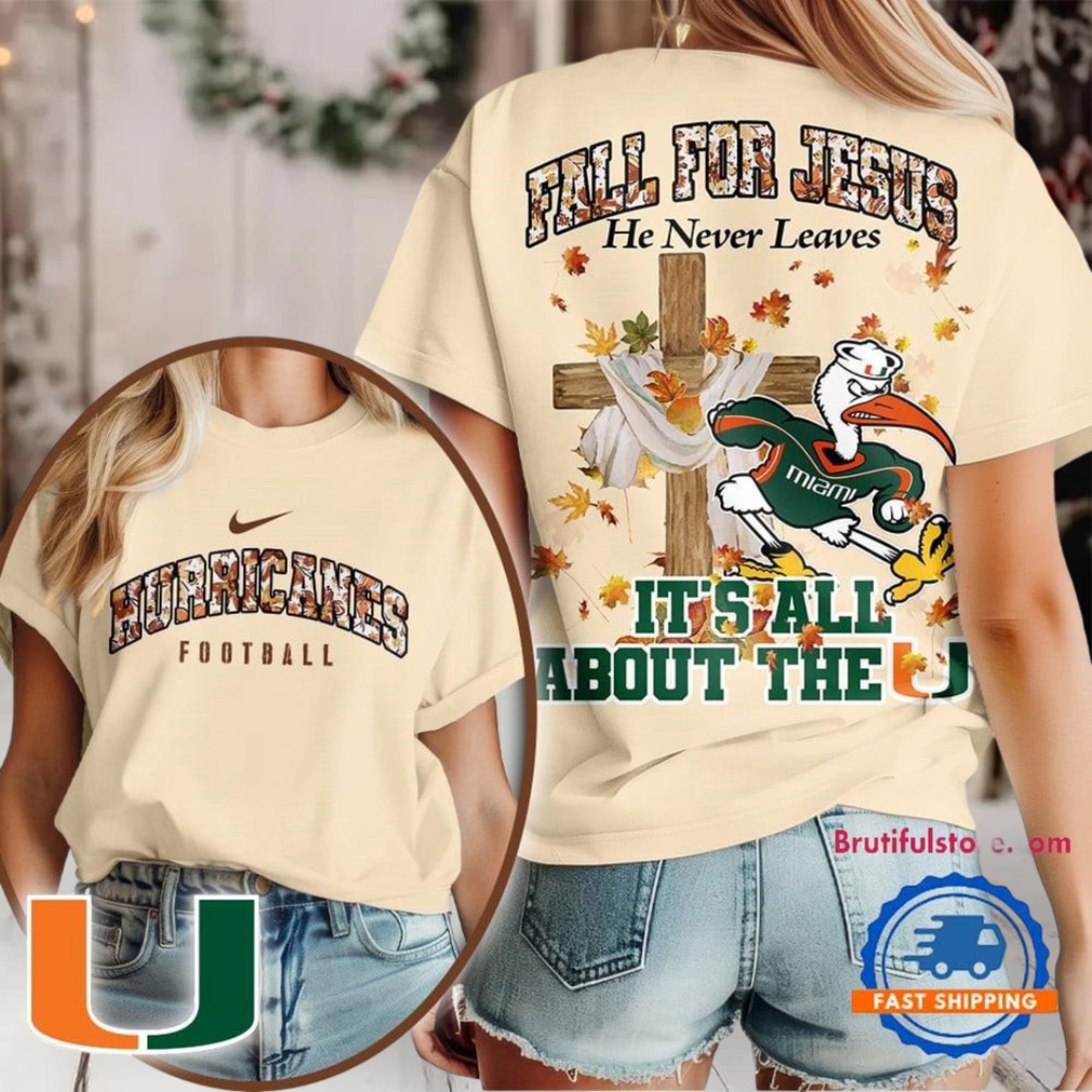 Miami Hurricanes 2025 NCAA Season Fall For Jesus Unisex 3D Shirt