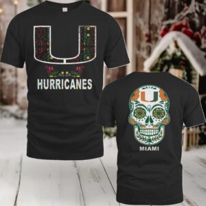 Miami Hurricanes College Football Dia De Los Muertos T Shirt