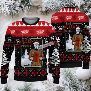 Michael Myers Have A Killer Christmas Ugly Cardigan