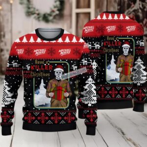 Michael Myers Have A Killer Christmas Ugly Cardigan