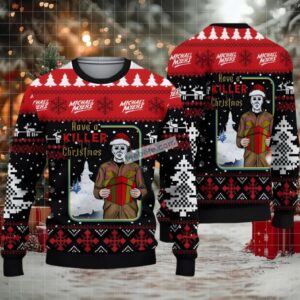 Michael Myers Have A Killer Christmas Ugly Cardigan