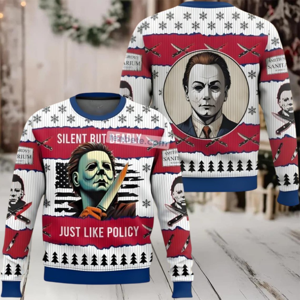 Michael Myers Silent But Deadly Ugly Holiday Sweater lifestyle