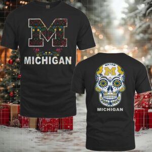 Michigan Wolverines College Football Dia De Los Muertos T Shirt