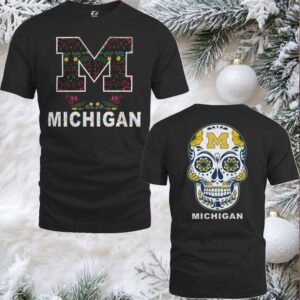 Michigan Wolverines College Football Dia De Los Muertos T Shirt
