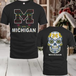 Michigan Wolverines College Football Dia De Los Muertos T Shirt