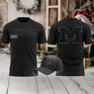 Michigan Wolverines Football 2025 Crucial Catch Logo Two Sided Hoodie Shirt